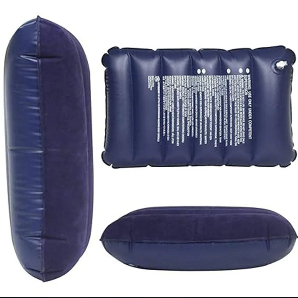 0510 Velvet Air Inflatable Travel Pillow (Blue)