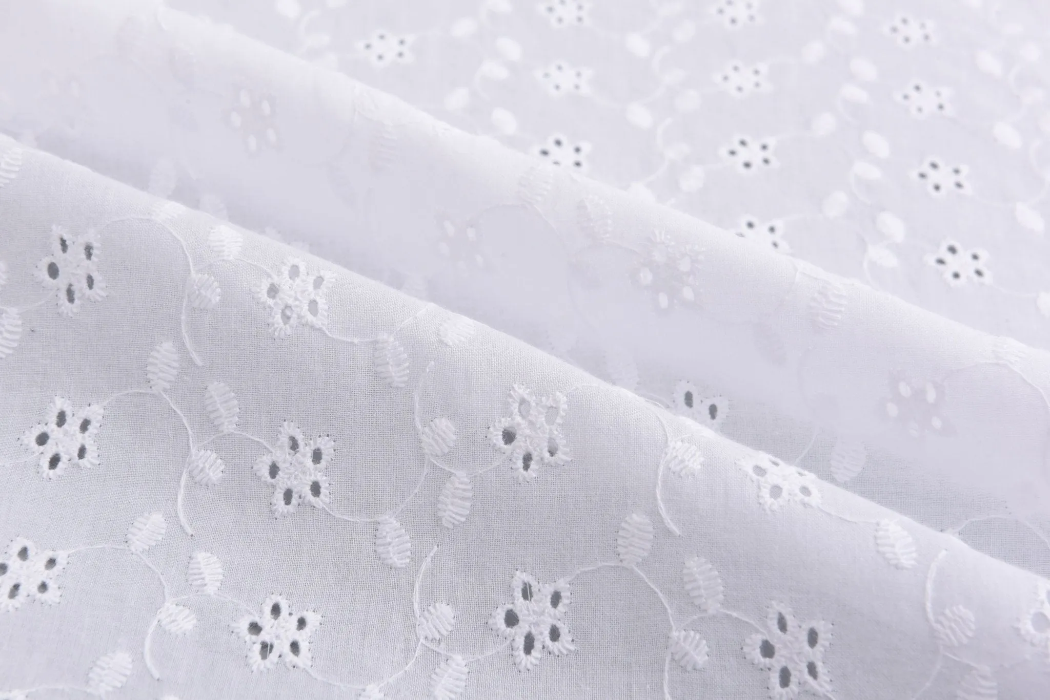 100% Cotton Eyelet  Embroidery