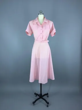 1950s Vintage Pink Day Dress