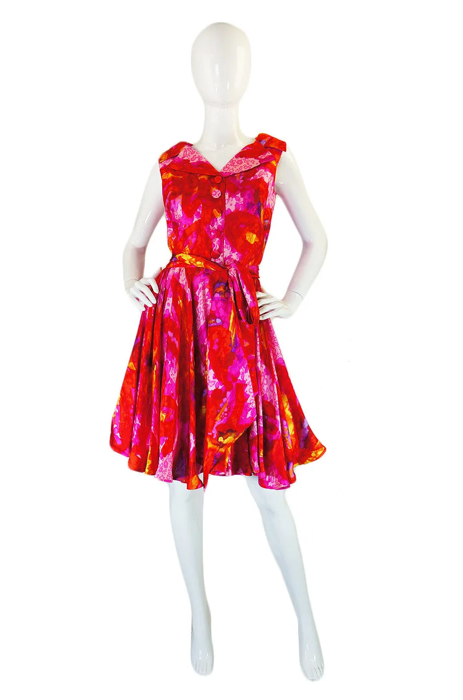 1960s Coral Mr Blackwell Party Dress