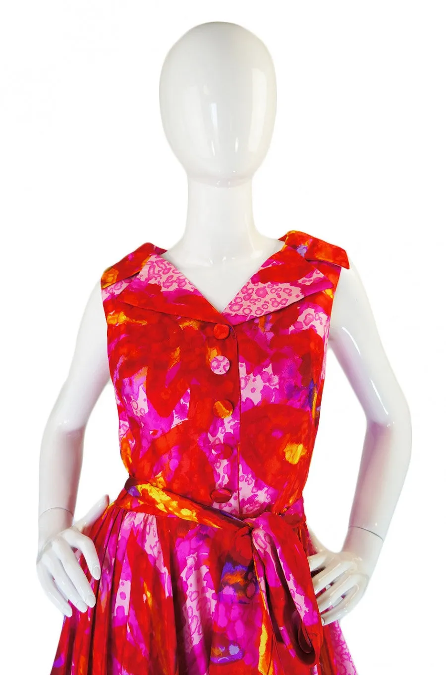 1960s Coral Mr Blackwell Party Dress