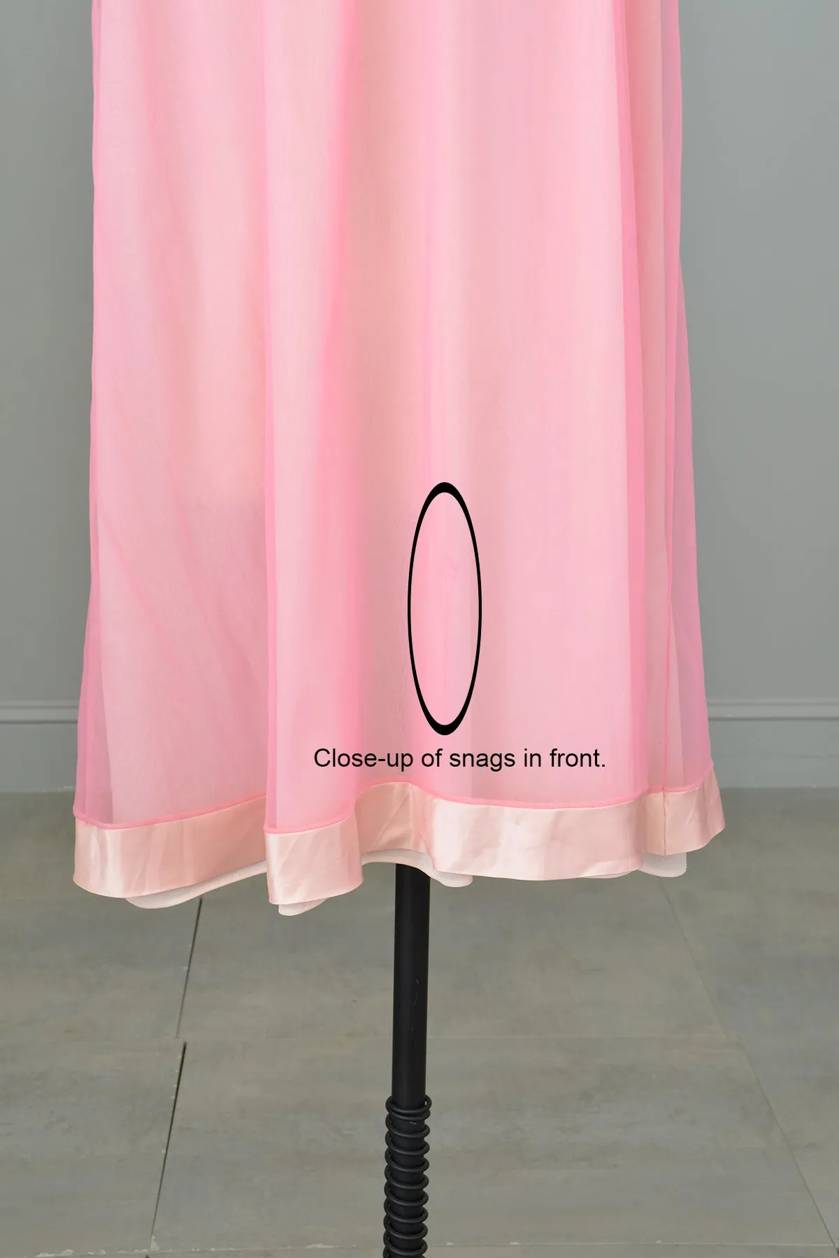 1960s Mod Hot Pink Nightie with Satin Drape