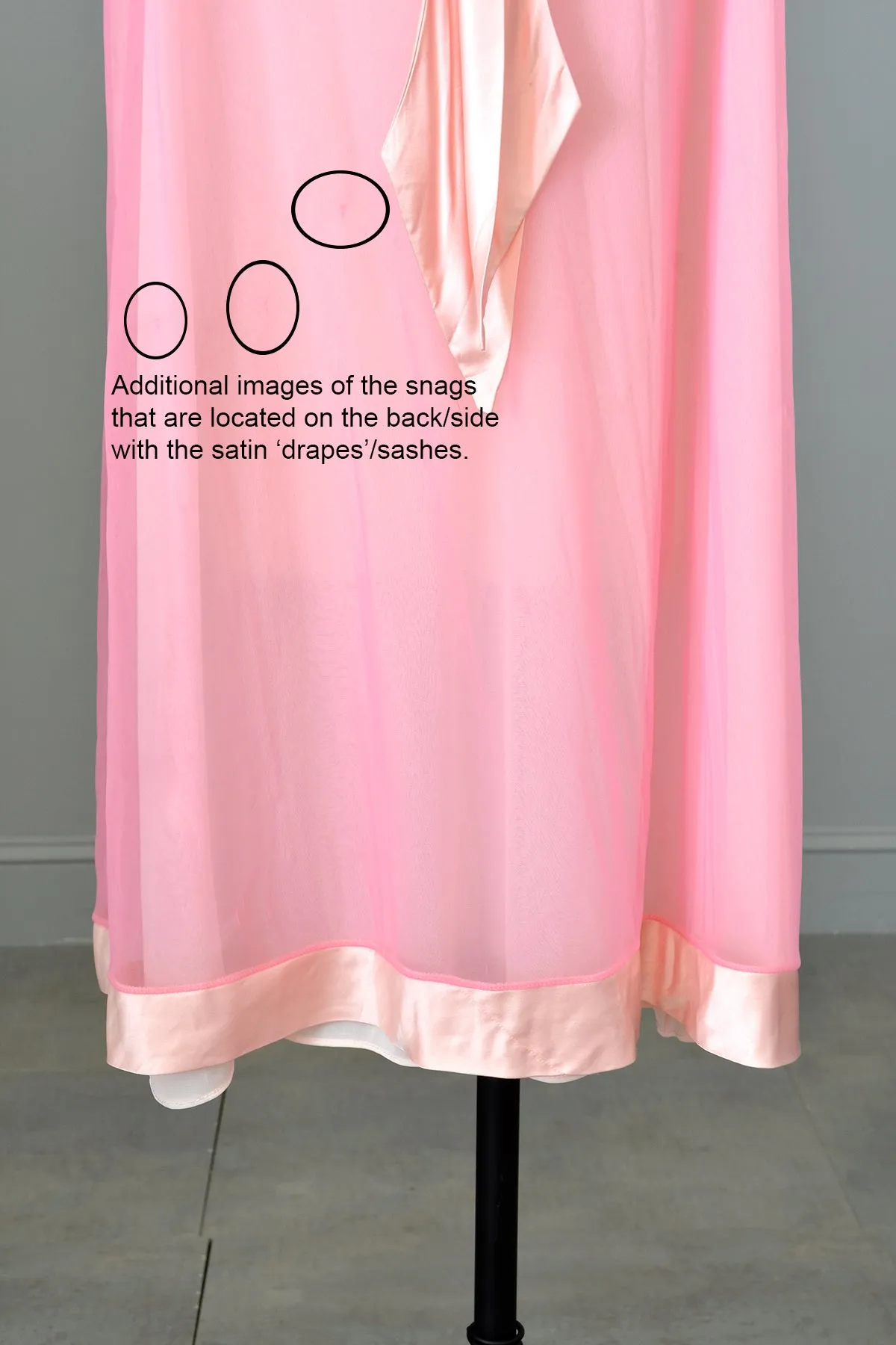 1960s Mod Hot Pink Nightie with Satin Drape