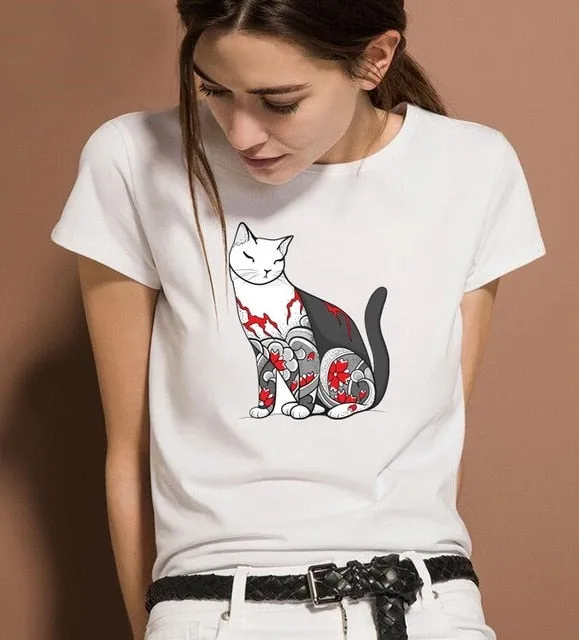 2019 new fashion printing women's T-shirt personality