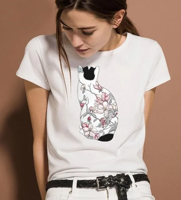 2019 new fashion printing women's T-shirt personality