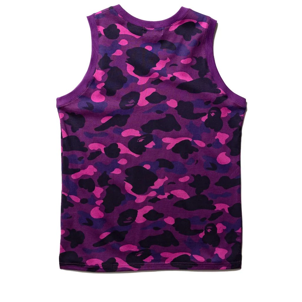 A Bathing Ape Camo College Tank Top - Purple