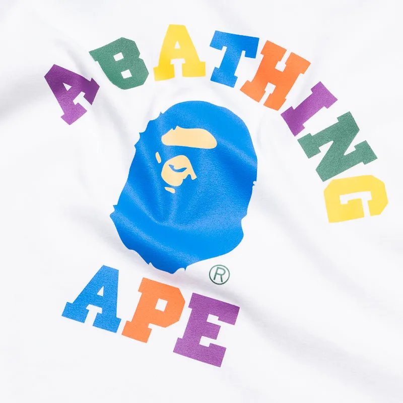 A Bathing Ape Colors College Tee - White