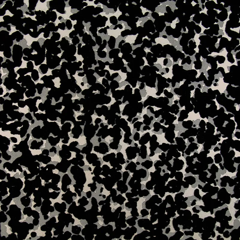 Abstract Shimmering Flocked Wallpaper in Silver/Black