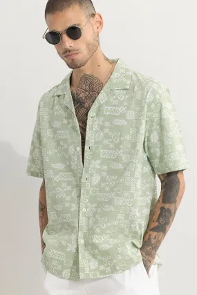 Acacia Green Seersucker Shirt