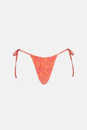 Adia Paisley Gathered Tie Side Itsy Pant Orange