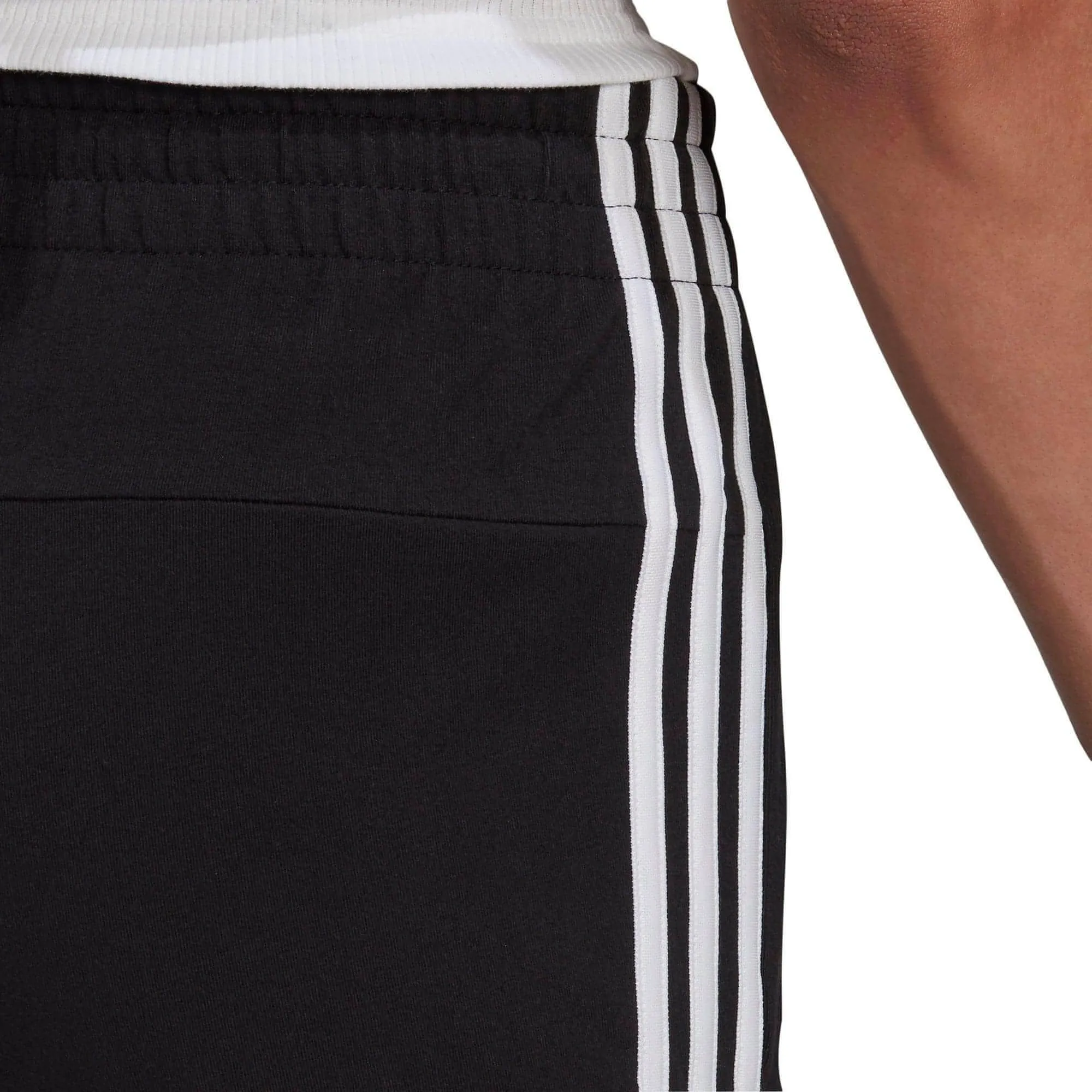 adidas Essentials Slim 3 Stripes Womens Training Shorts - Black