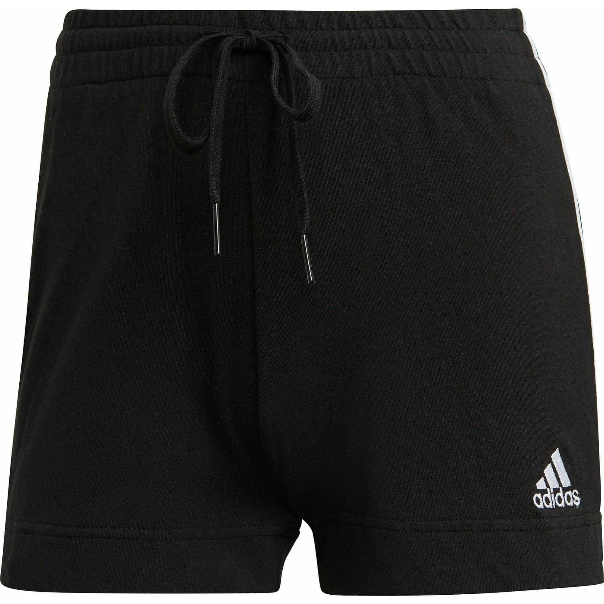 adidas Essentials Slim 3 Stripes Womens Training Shorts - Black