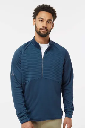 Adidas Mens 1/4 Zip Sweatshirt - Crew Navy Blue - NEW