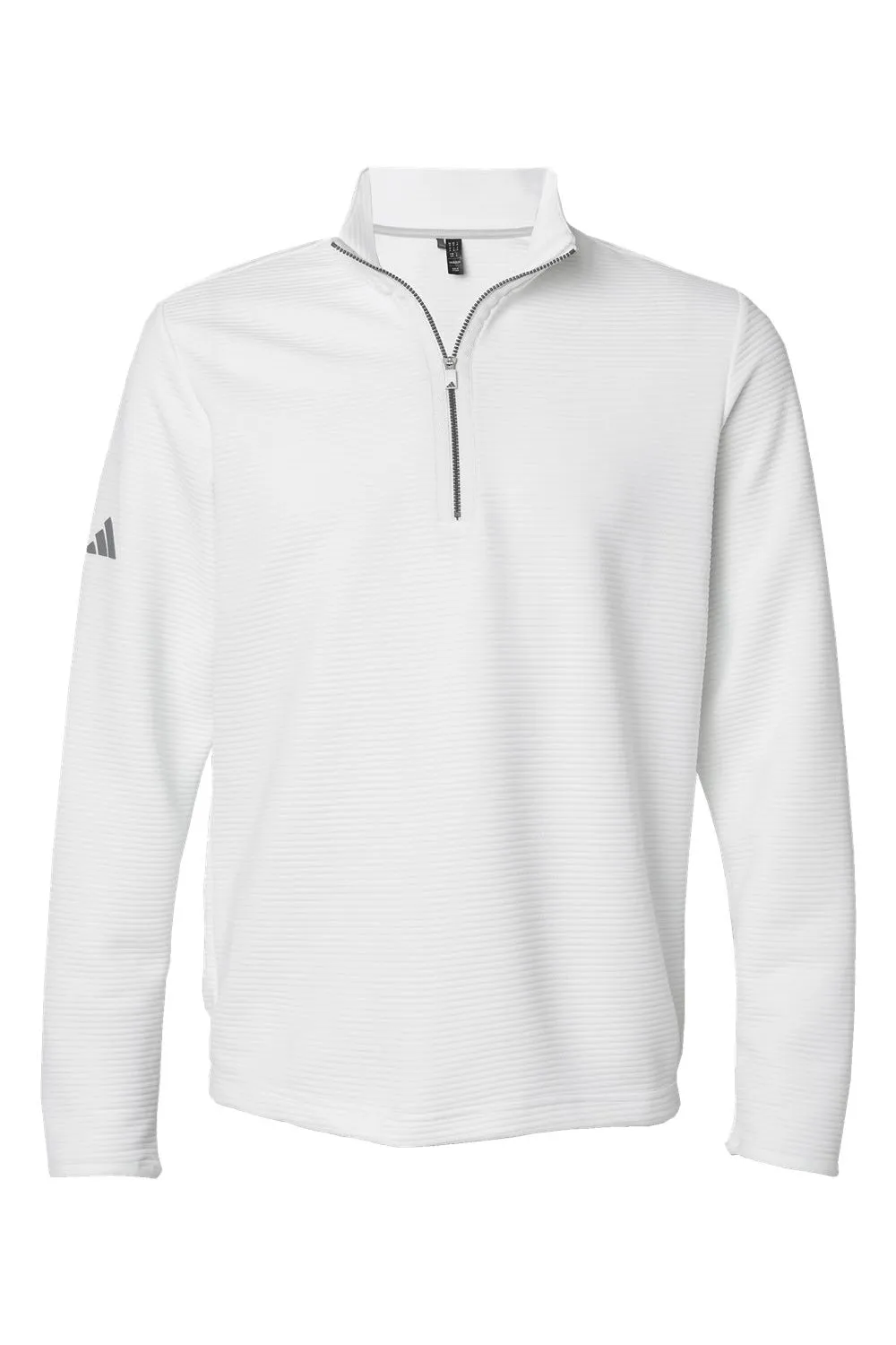 Adidas Mens Spacer 1/4 Zip Sweatshirt - Core White - NEW