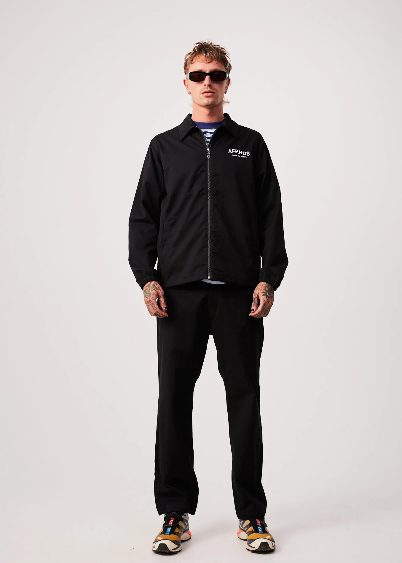 AFENDS Mens Spaced - Coach Jacket - Black