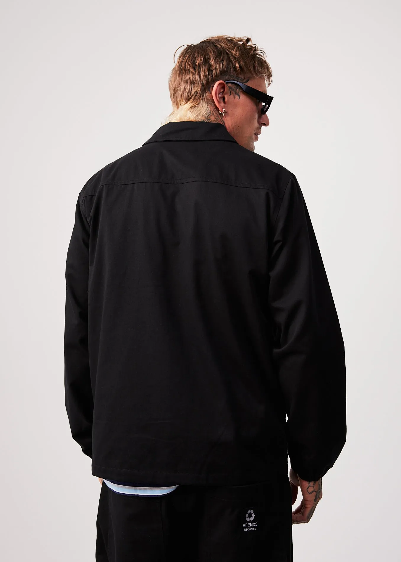 AFENDS Mens Spaced - Coach Jacket - Black