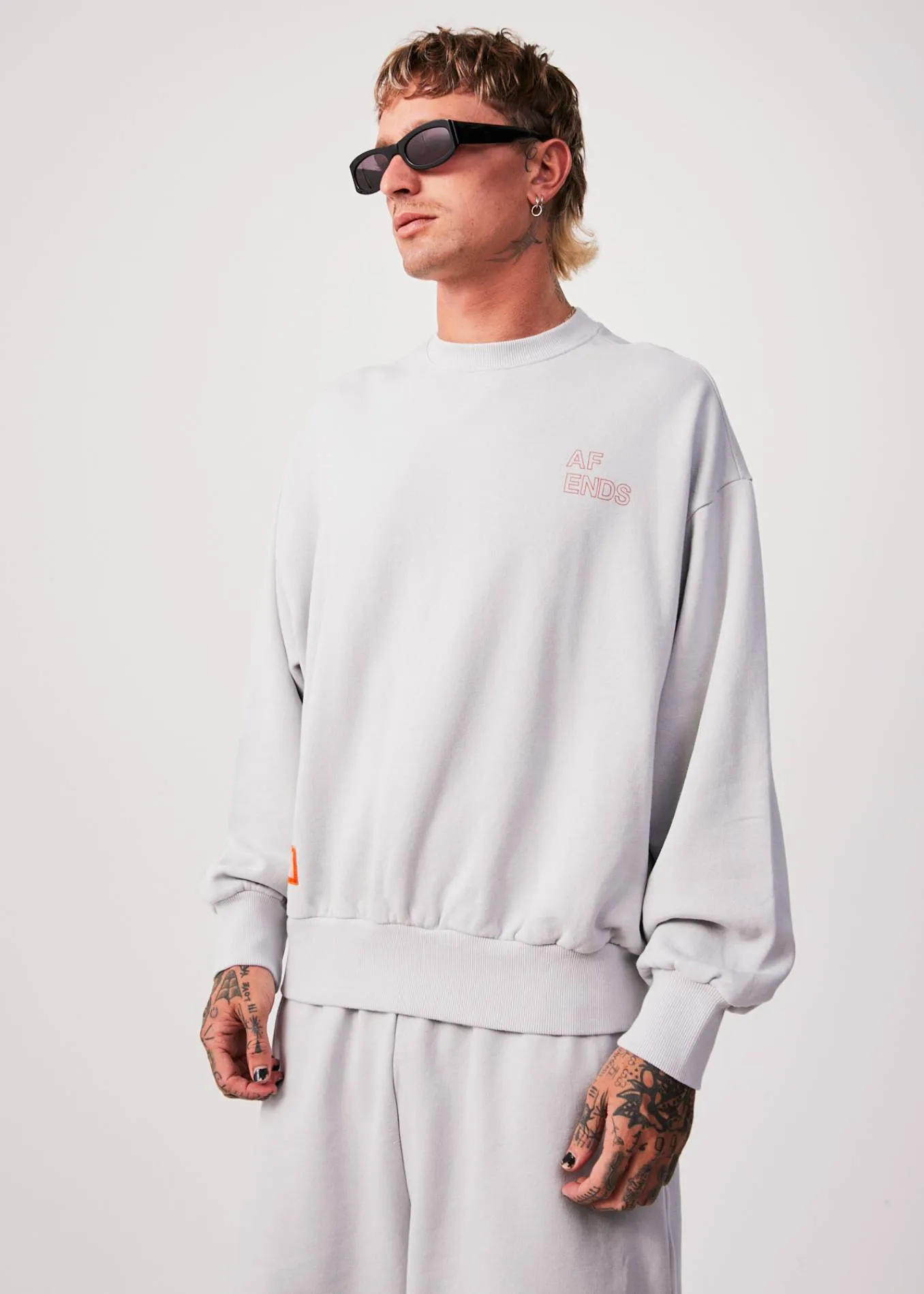 AFENDS Unisex Conditional - Unisex Crew Neck Jumper - Smoke