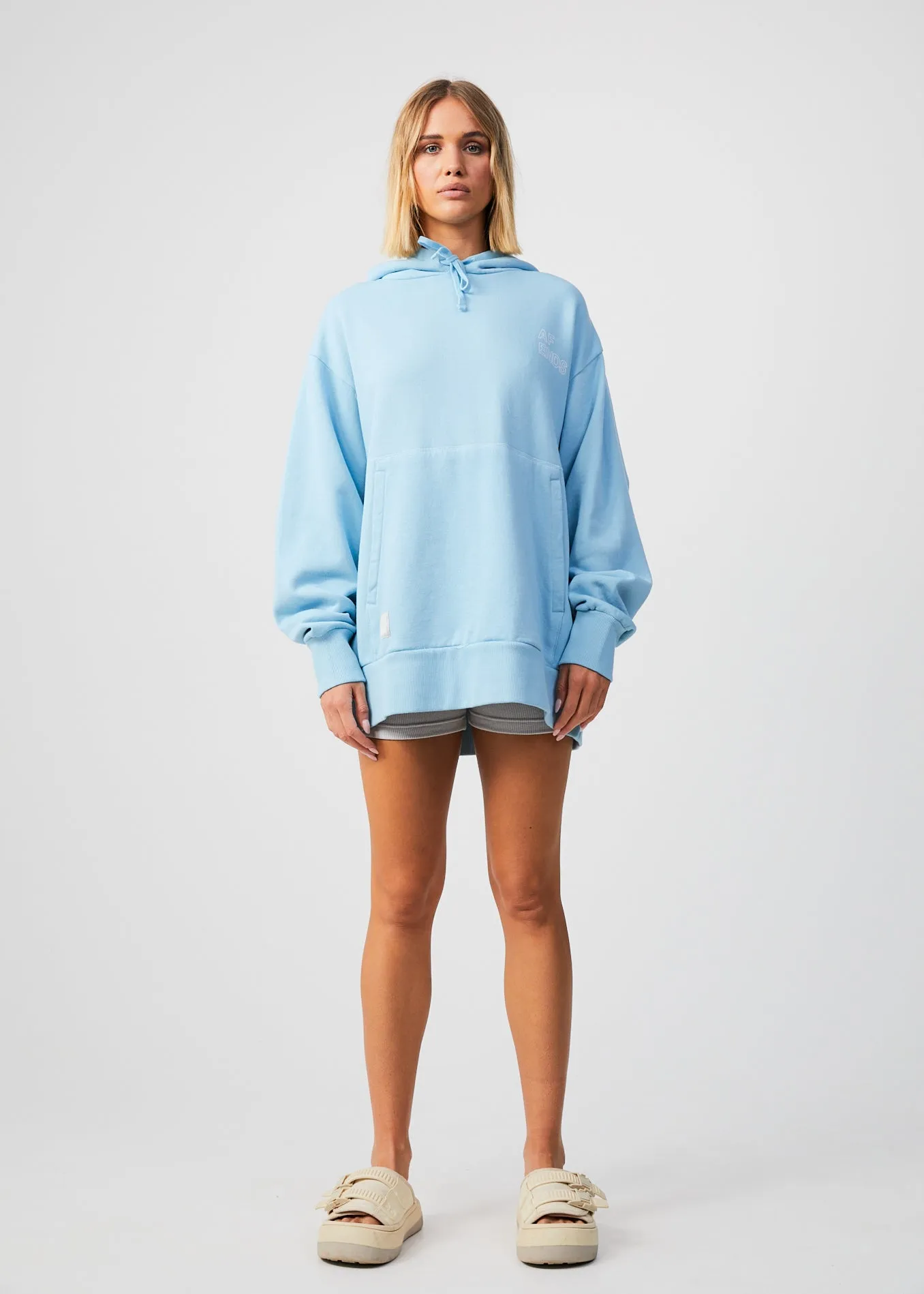 AFENDS Unisex Conditional - Unisex Oversized Hoodie - Sky Blue