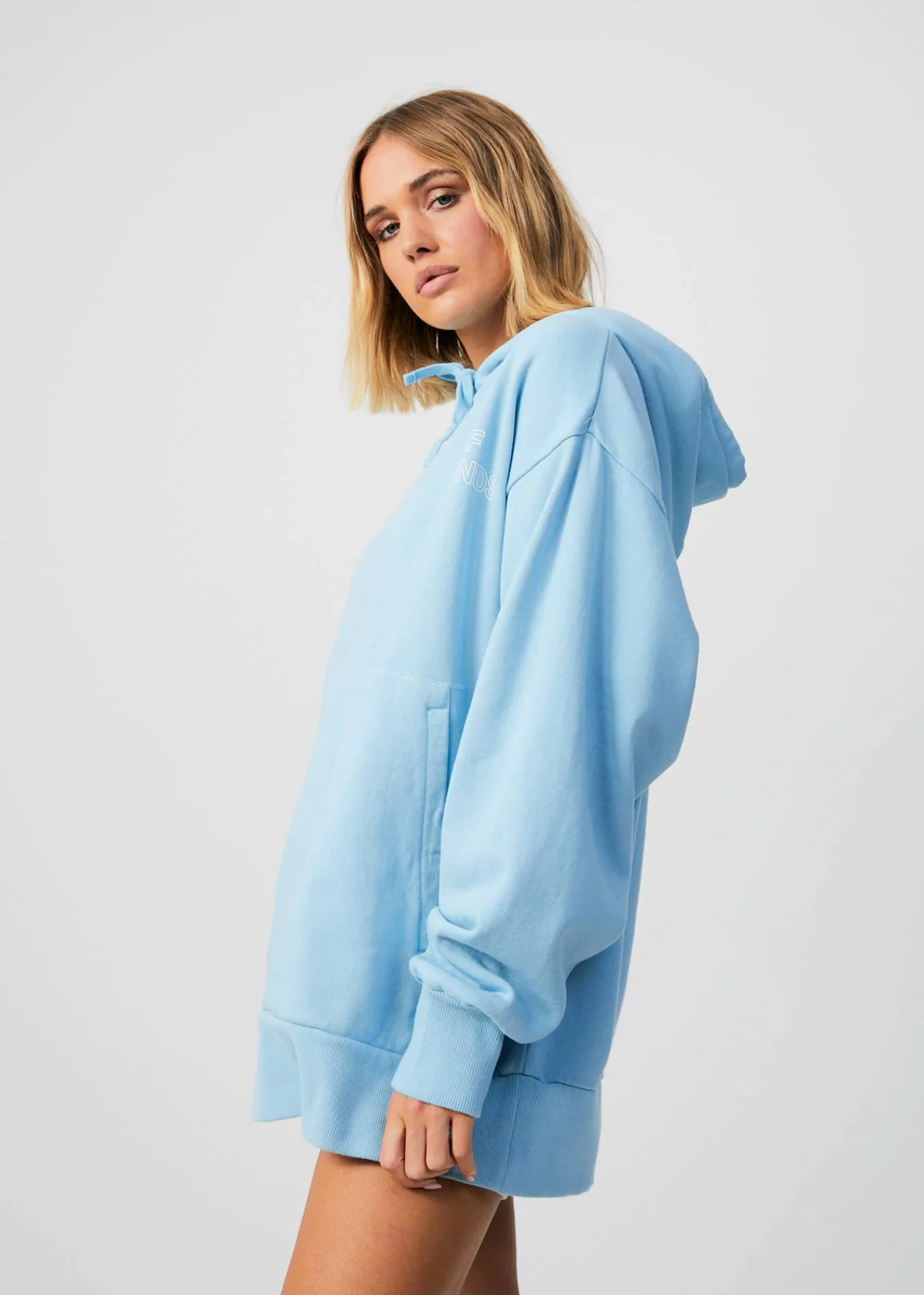 AFENDS Unisex Conditional - Unisex Oversized Hoodie - Sky Blue