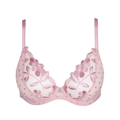 AGNES Lacy Plunge Bra (Vintage Pink) B-E Cup