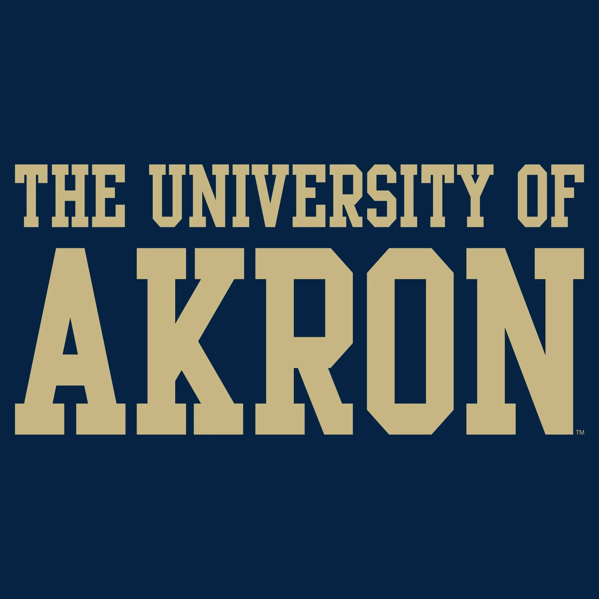 Akron Zips Basic Block T Shirt - Navy