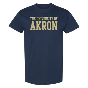 Akron Zips Basic Block T Shirt - Navy