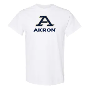 Akron Zips Primary Logo T Shirt - White