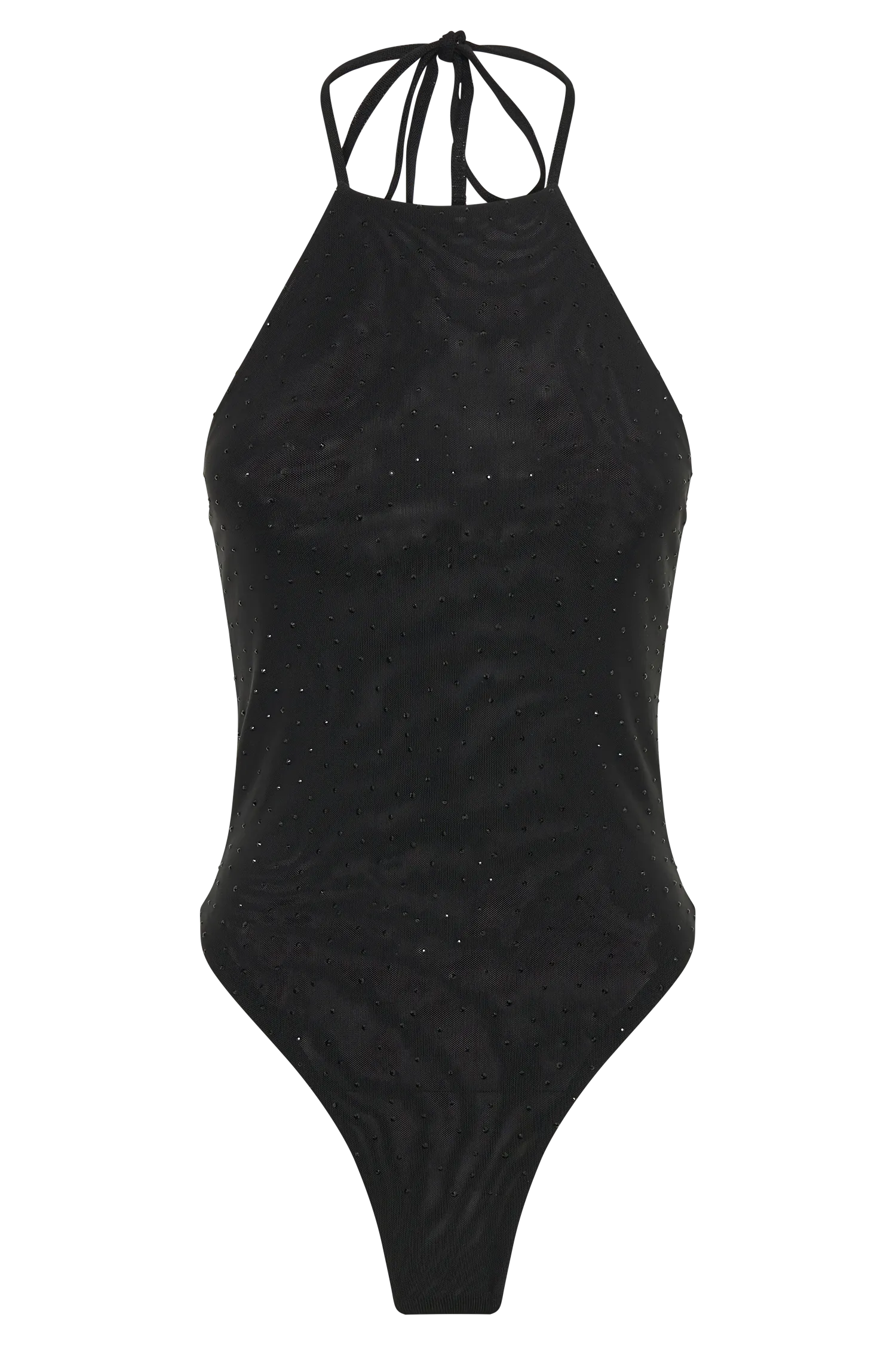 Alani Hot Fix Mesh Bodysuit - Black