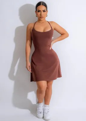 Always Fit Mini Dress Set Brown