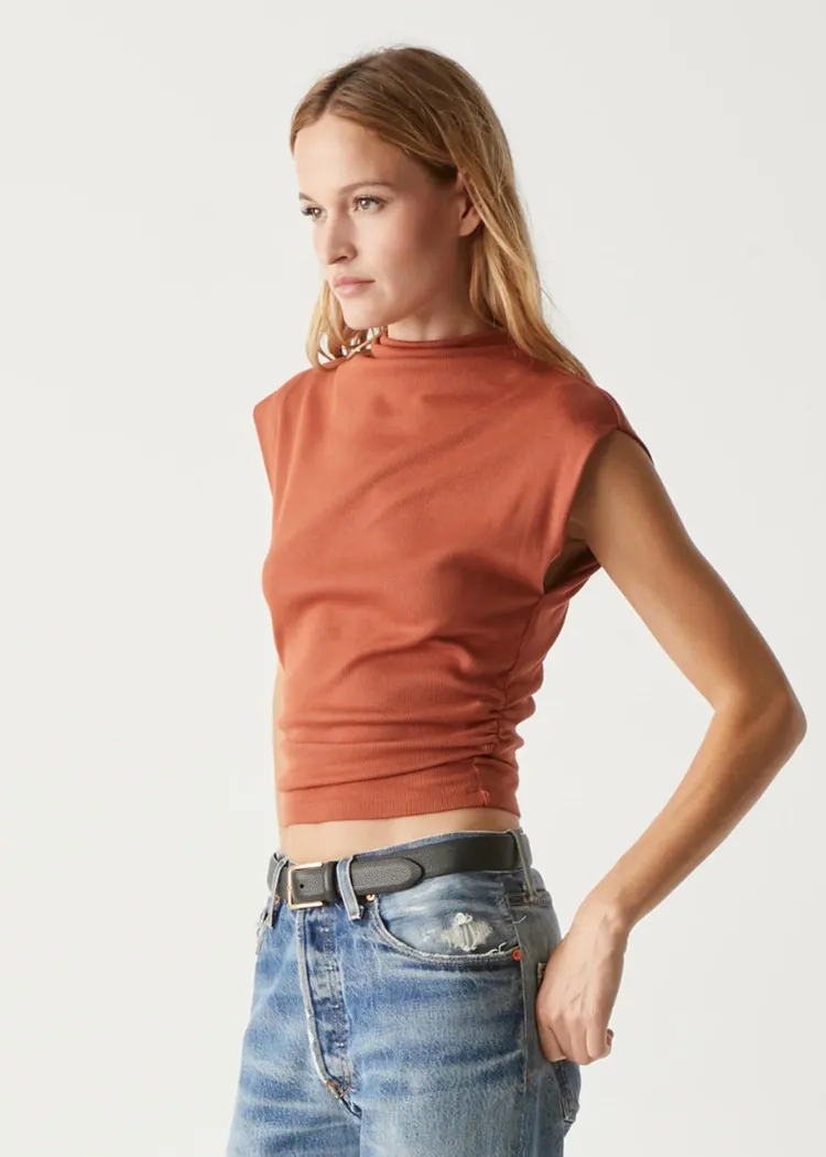 Amara Crop Tee- Pecan