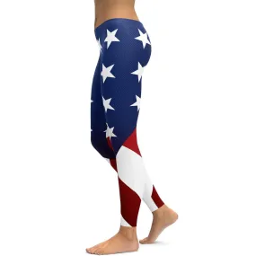 American Flag Leggings