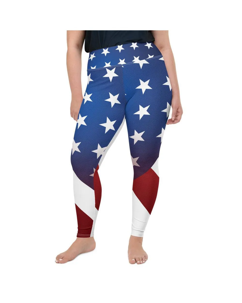 American Flag Plus Size Leggings