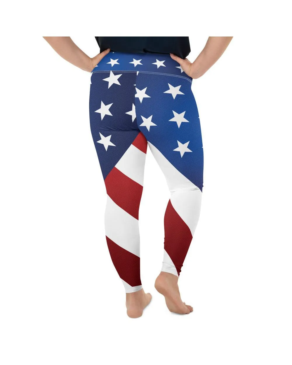 American Flag Plus Size Leggings