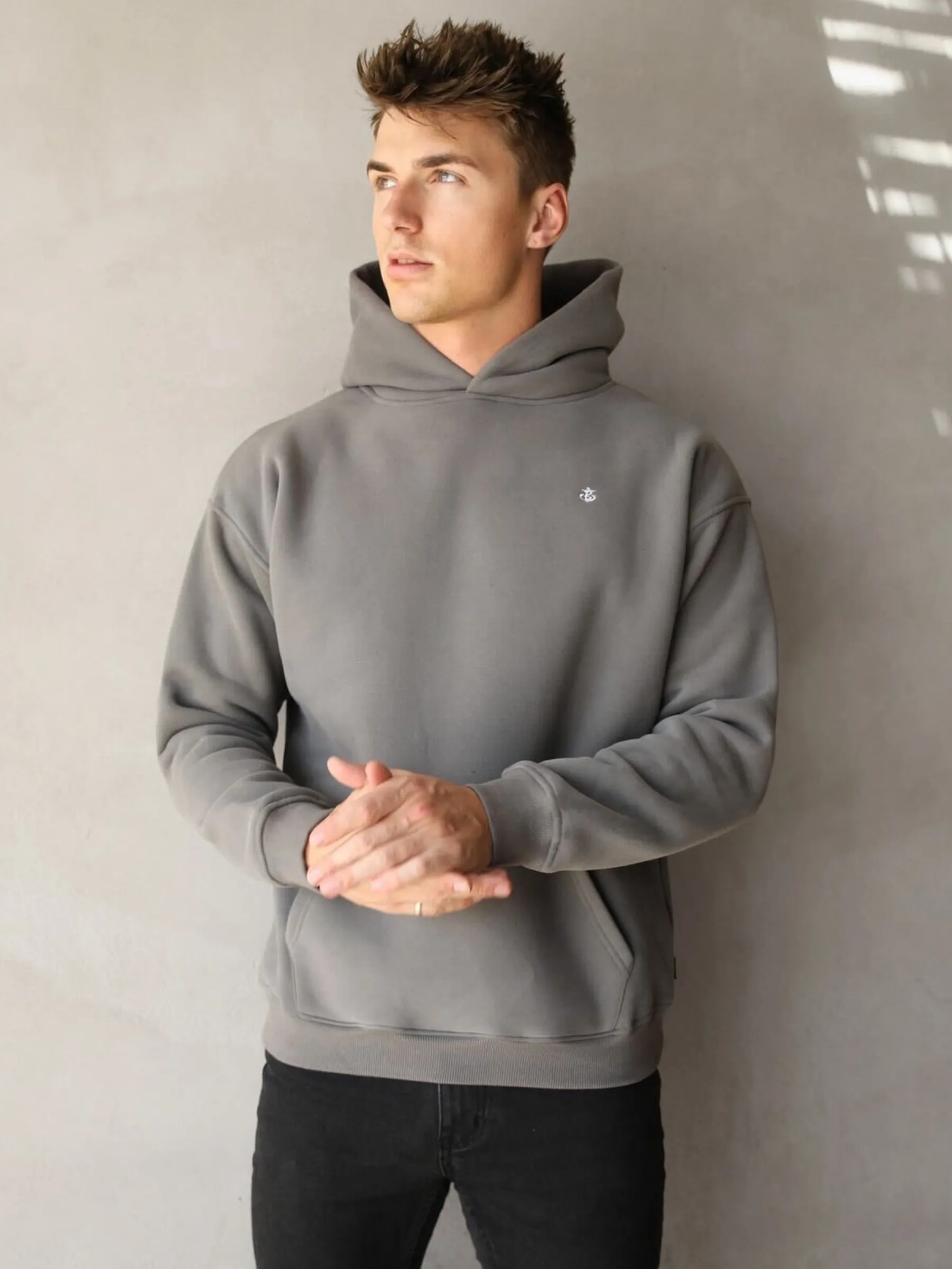 Anchor Relaxed Hoodie - Charcoal