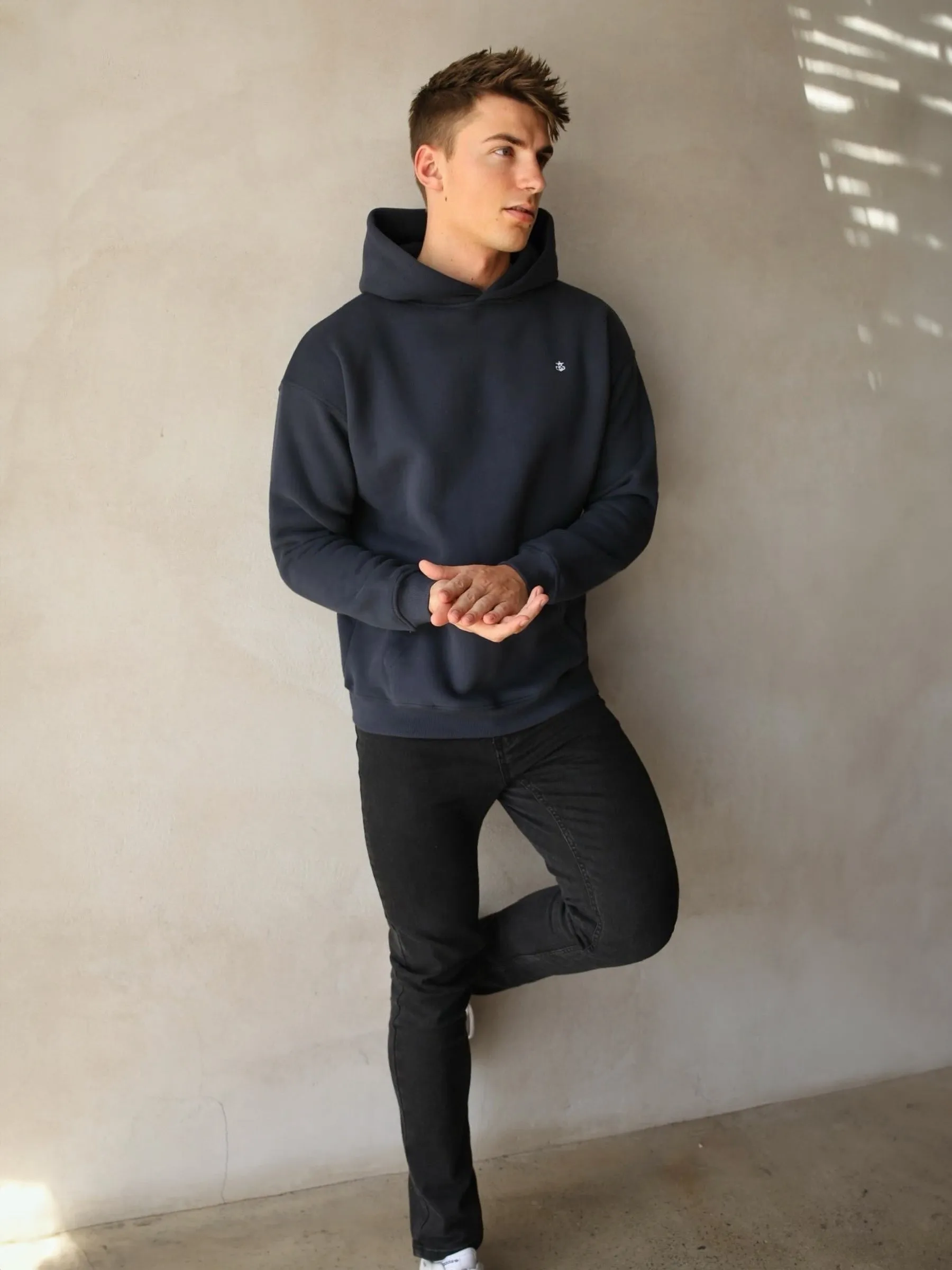 Anchor Relaxed Hoodie - Navy