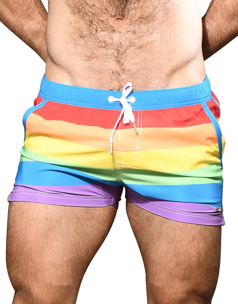 Andrew Christian Pride Stripe Swim Shorts 7931