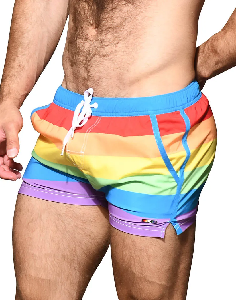 Andrew Christian Pride Stripe Swim Shorts 7931