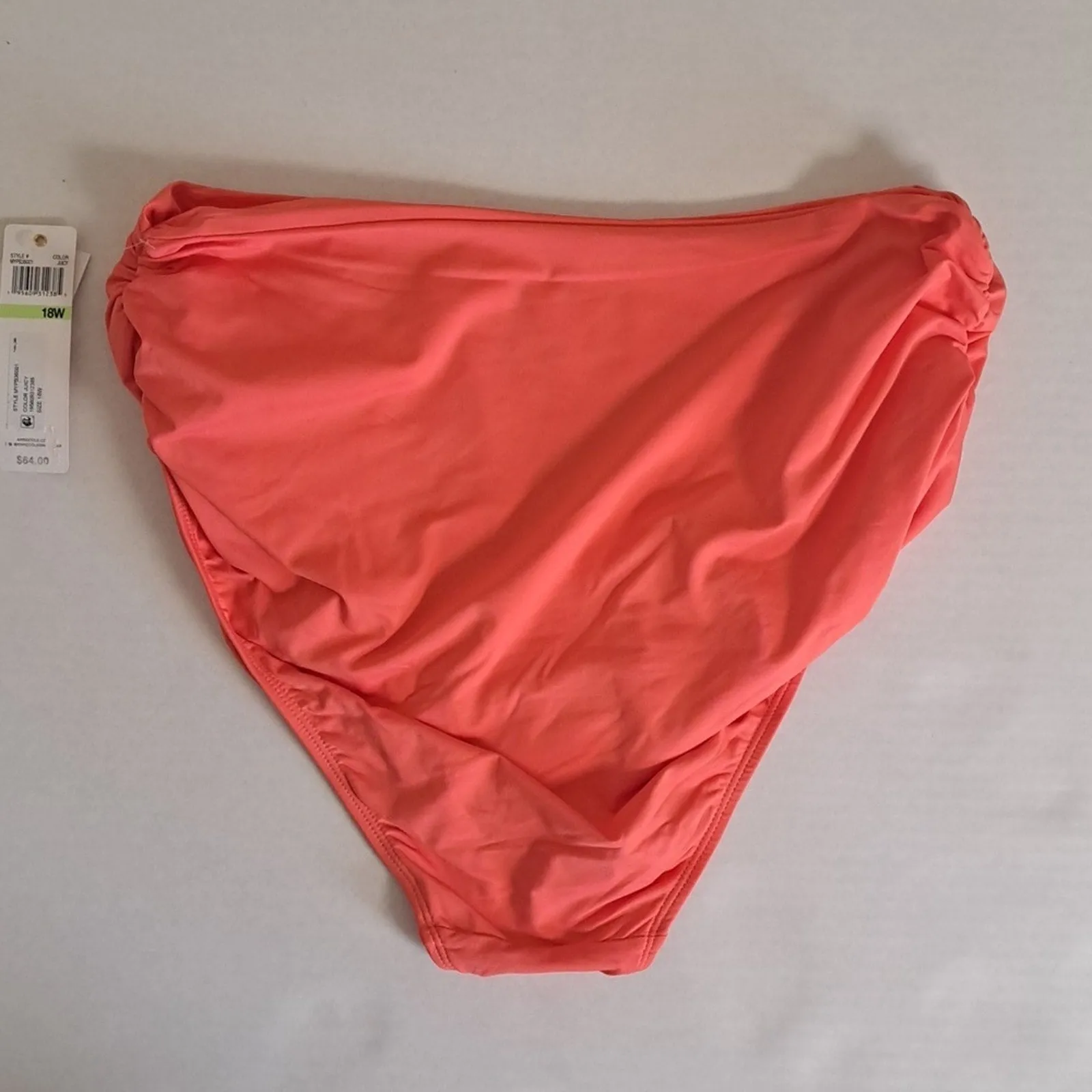 Anne Cole Convertible High Waist Shirred Swim Bottom Juicy