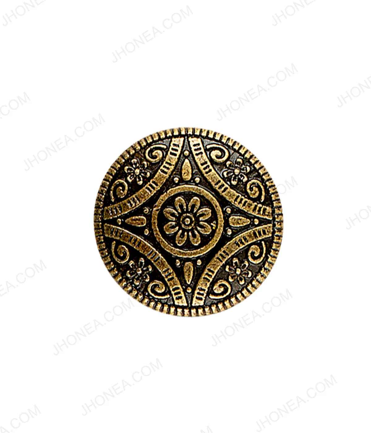 Antique Brass & Antique Gold Intricate Design Shank Buttons