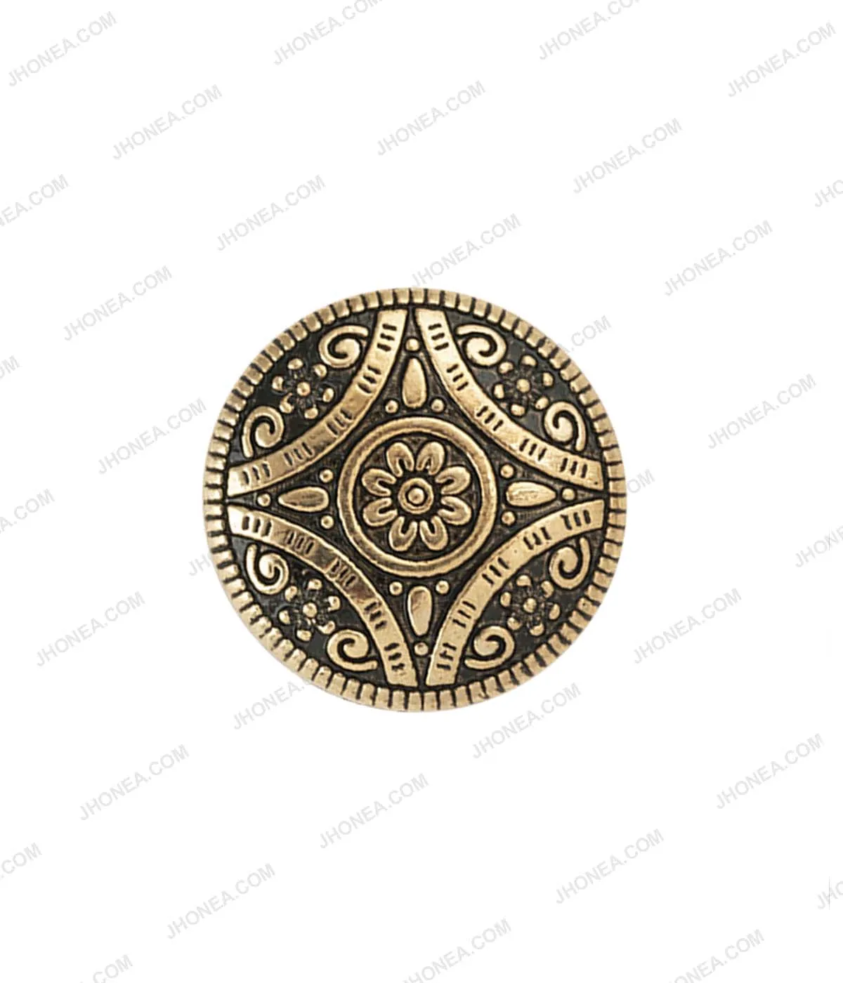 Antique Brass & Antique Gold Intricate Design Shank Buttons