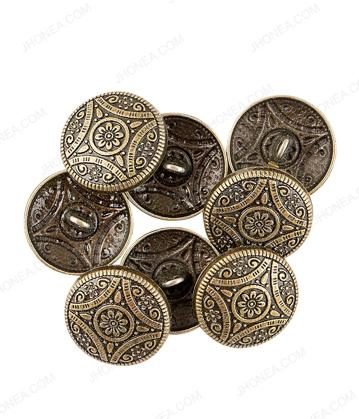 Antique Brass & Antique Gold Intricate Design Shank Buttons