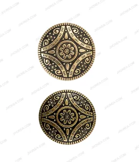 Antique Brass & Antique Gold Intricate Design Shank Buttons