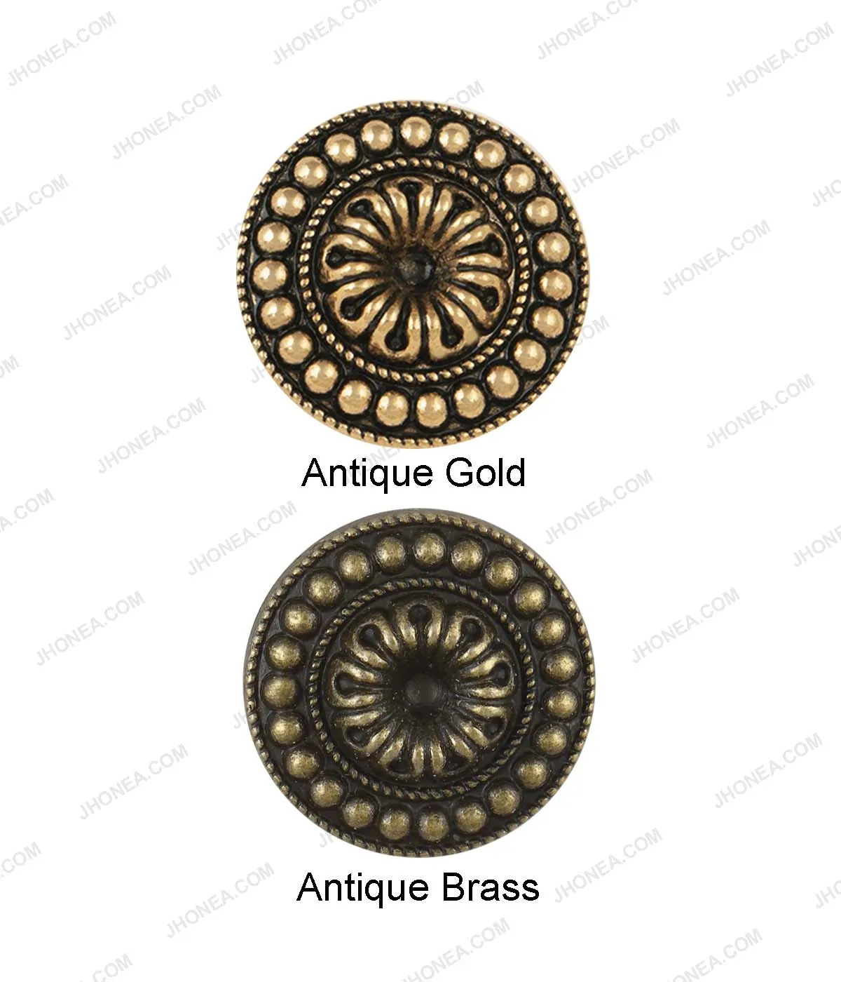 Antique Brass & Antique Gold Vintage Design Ethnic Buttons