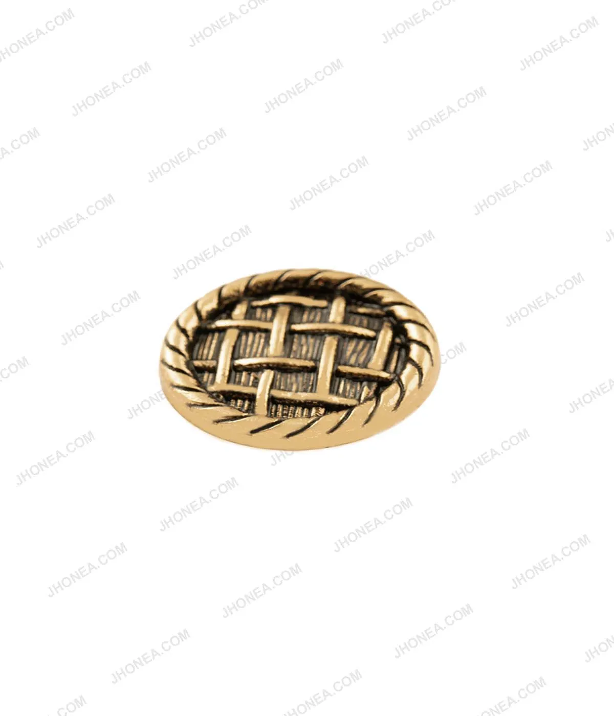 Antique Gold Checks Design Surface Coat Button