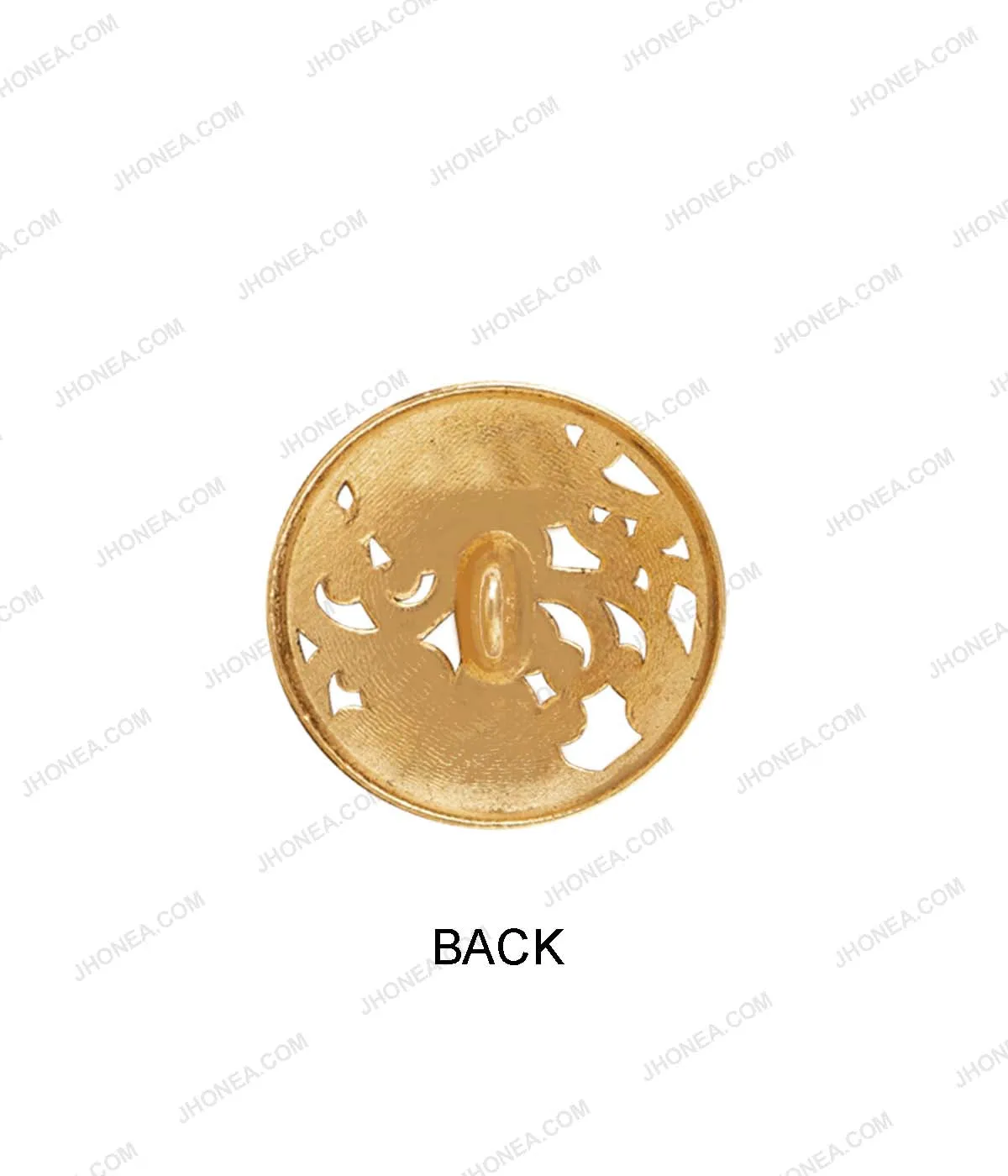 Antique Gold Floral Cutwork Design Metal Buttons for Men/Women