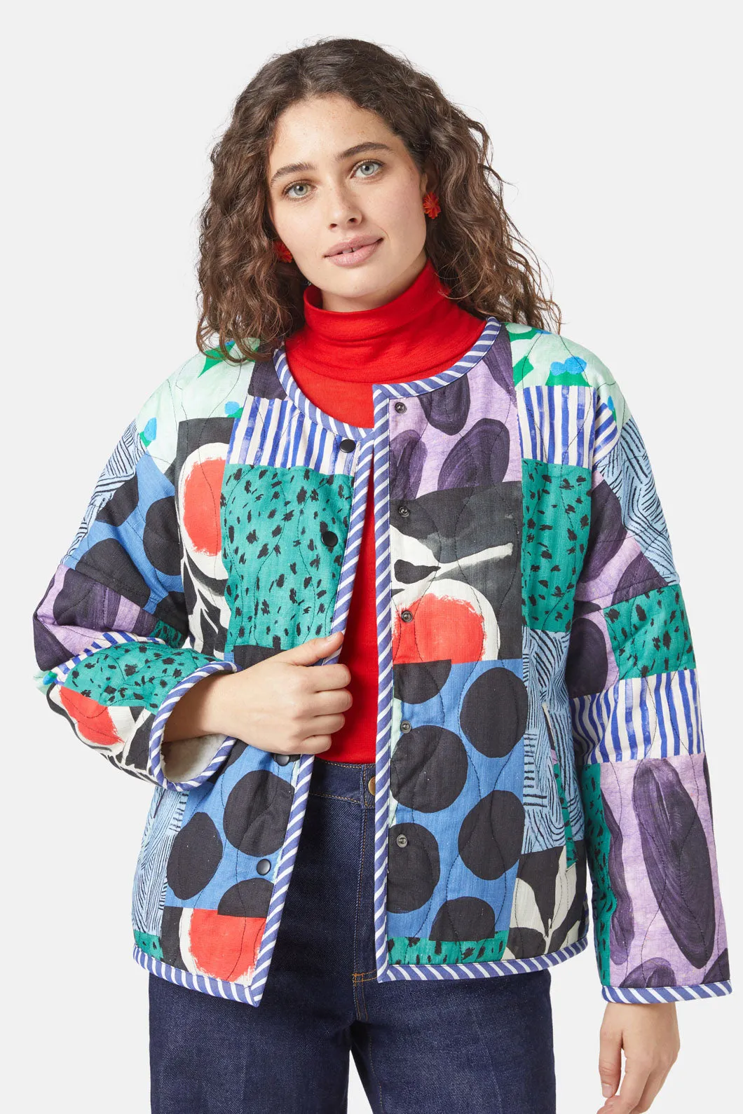 Artists Patchwork Quilted Jacket