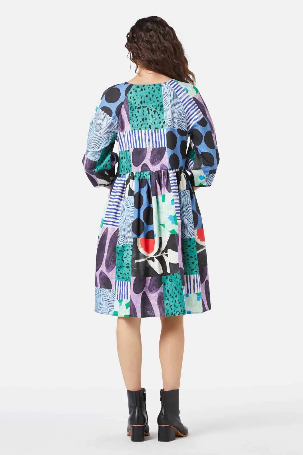 Artists Patchwork Smock Dress