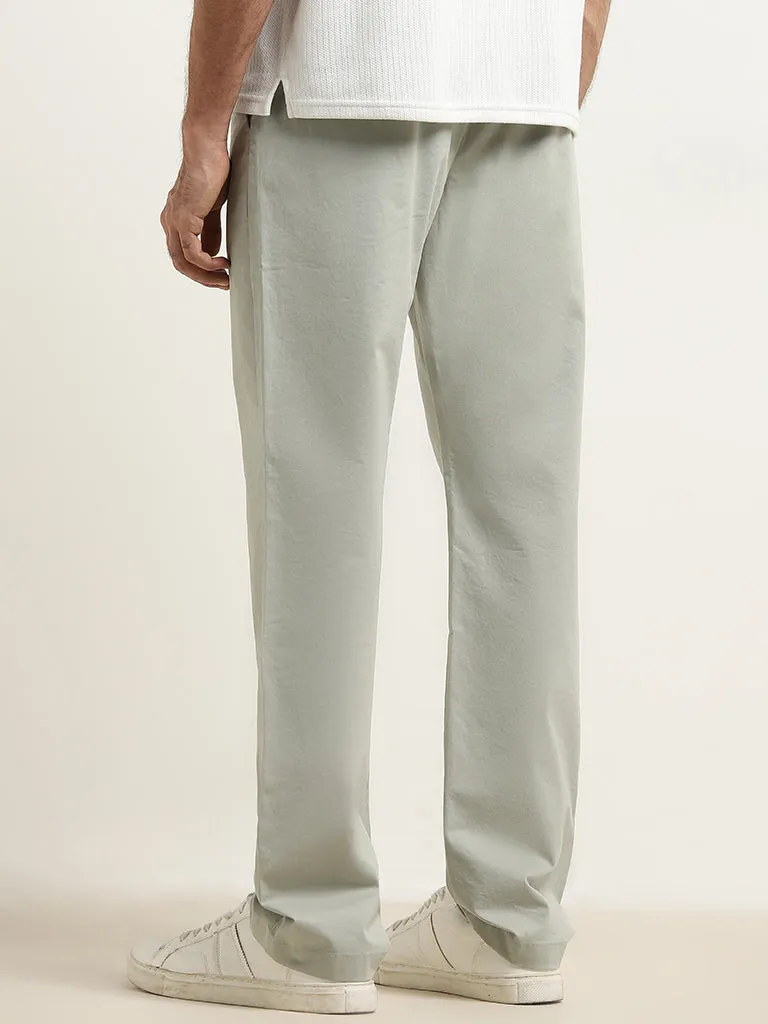 Ascot Light Sage Relaxed-Fit Mid-Rise Cotton Blend Chinos