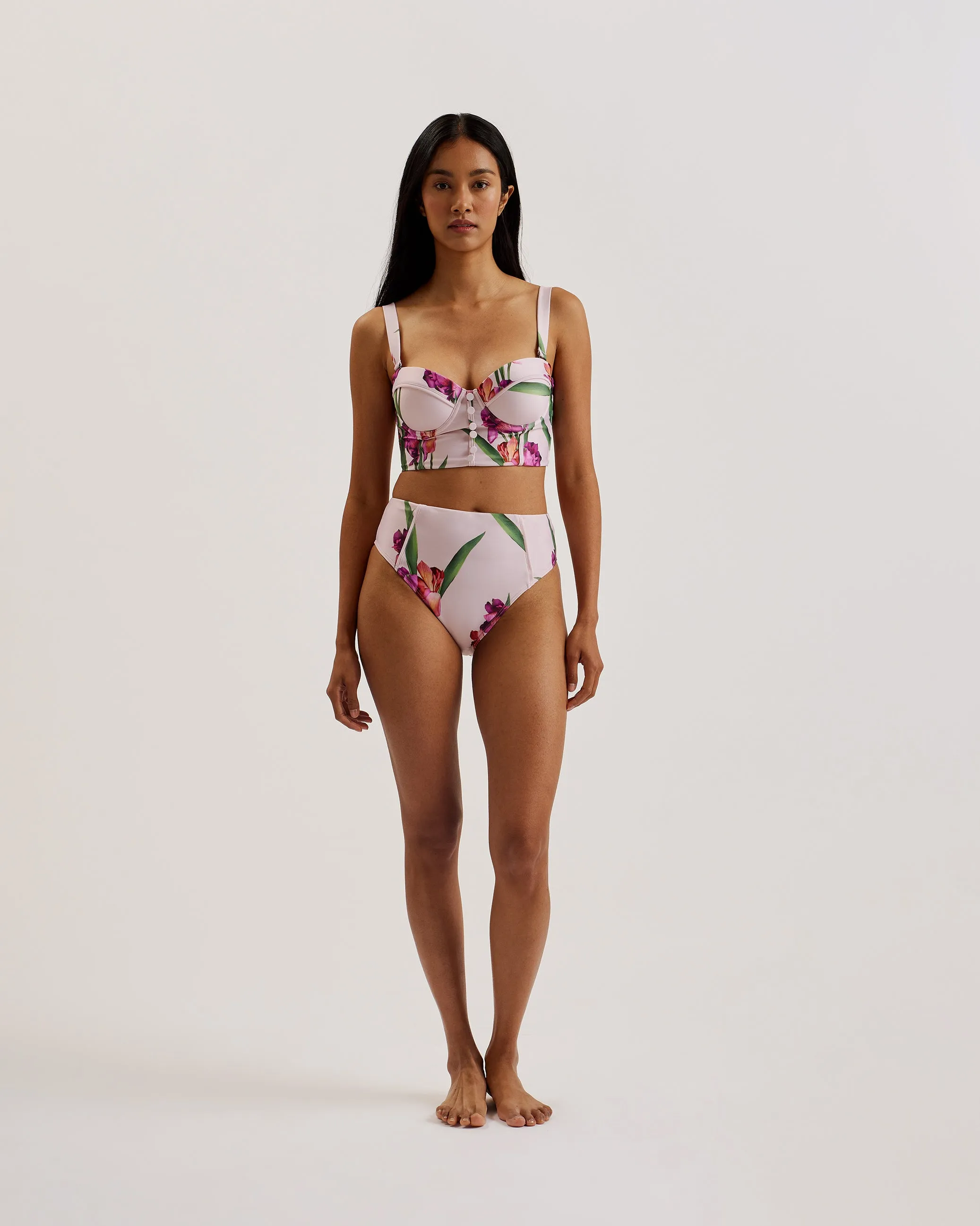 Avelea High Waisted Bikini Bottom Lt-Pink