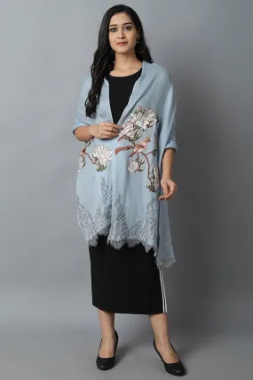 Baby Blue Bird Pashmina-Cashmere Stole